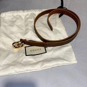 Authentic Gucci GG Leather Belt